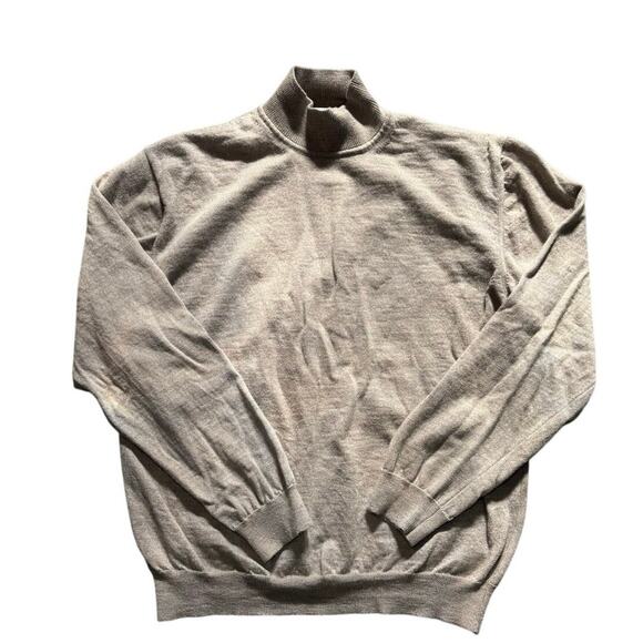 Alfani Grey Turtleneck Sweater Size XL Woolmark Merino Extrafine 100% Wool - Picture 1 of 8